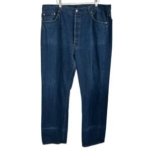 Vintage Levi’s Men’s 501 Jeans 42x32 Button Fly Straight Leg Blue Denim Cotton